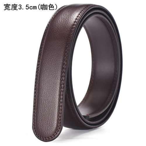 (Loss-making volume) Belt Men's Automatic Buckle Casual Card Slot No Buckle Pants Belt Youth Bare Skin Men's Genuine Leather Belt 
