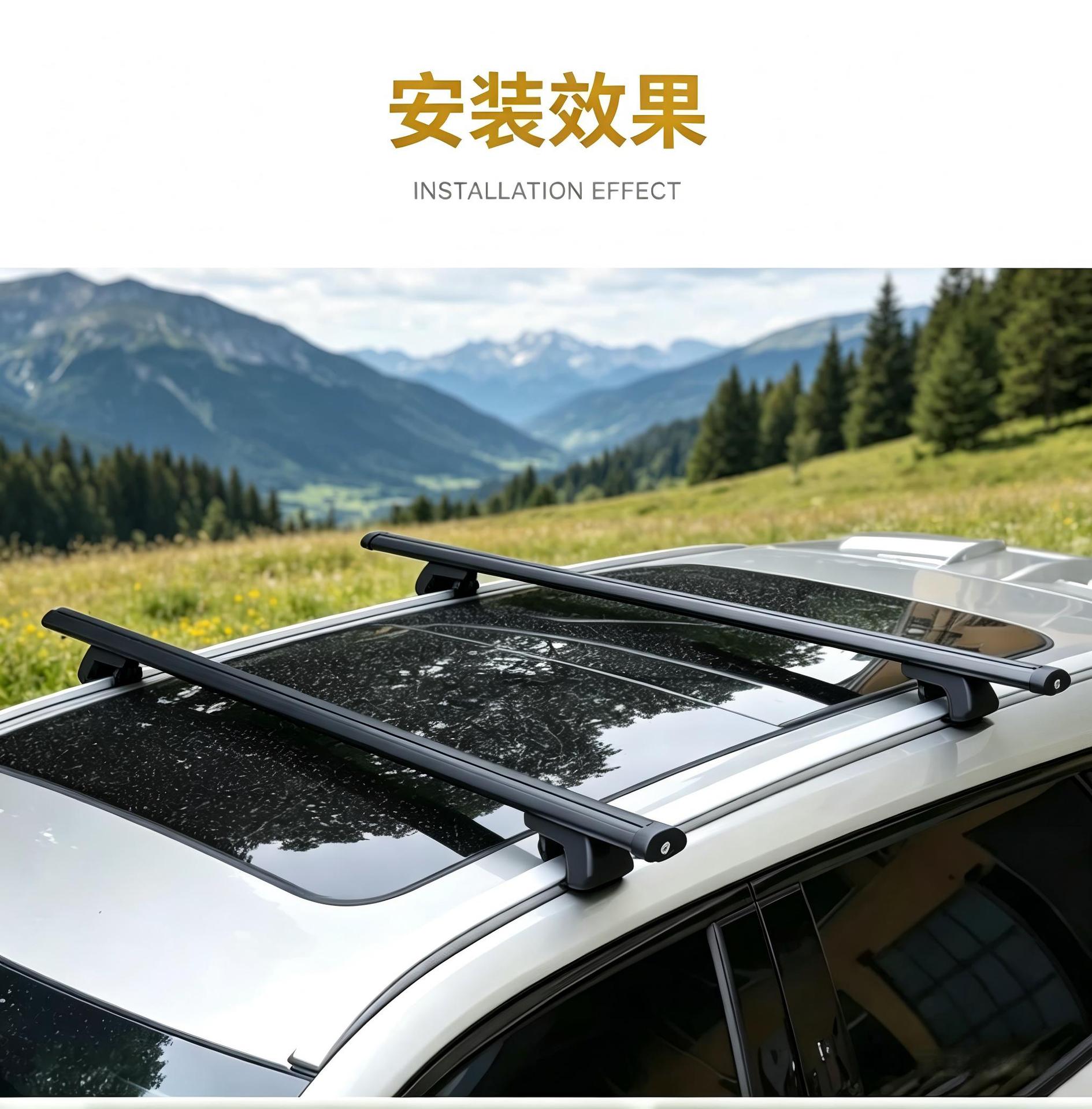 Universal Aluminum Alloy Roof Rack Crossbar for Suv Off-Road Vehicles, with Lock, No Drilling Required, Heavy-Duty