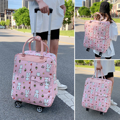 Universal wheel trolley bag can be used as a backpack, short-distance travel bag, large-capacity luggage bag, boarding women's lightweight travel bag