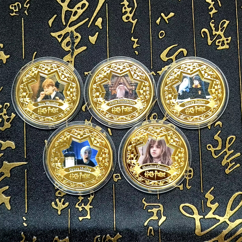 Harry Potter Commemorative Medal Movie Harry Potter Commemorative Gift Metal Crafts Colorful Collectible Coin Gift Harry Potter Commemorative Medal Movie Harry Potter Commemorative Gift Metal Crafts Colorful Collectible Coin Gift