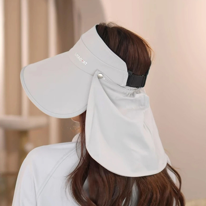 Gorro de protección solar de gran ala para mujeres de verano al aire libre gorro de protección de cuello sombrero de sombrero de sombrero de sol plegable anti-UV