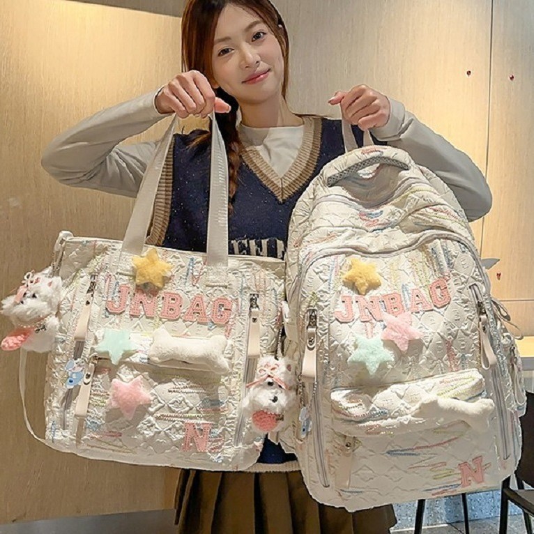 Good-Looking Schoolbags for Junior High School Girls, Elementary School Students, Girly and Cute Lightweight Backpacks, High School Students' Large-Capacity Backpacks