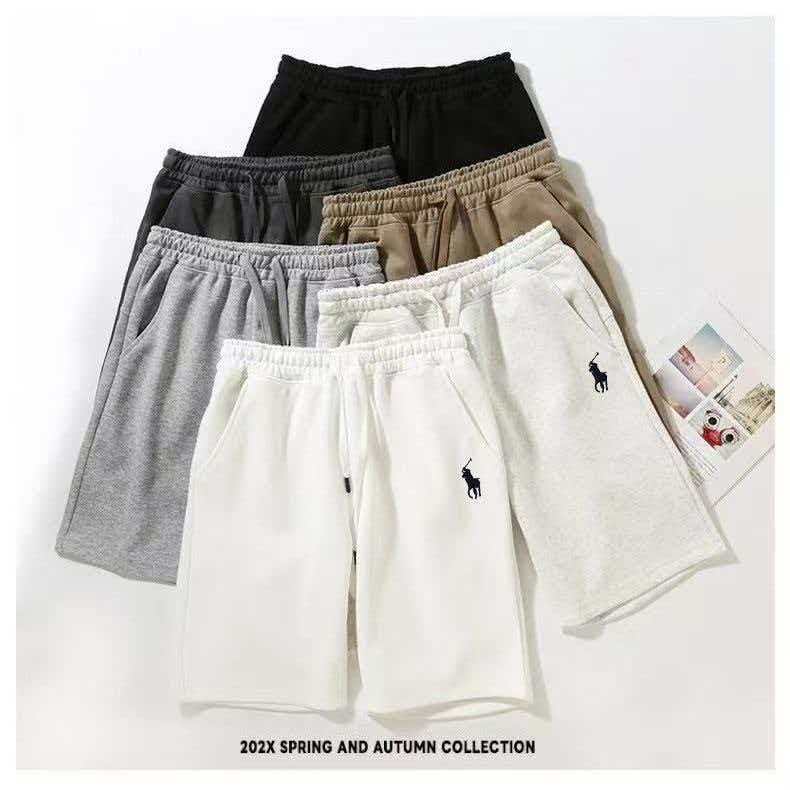 Cross-Border Foreign Trade Raff Pure Cotton Shorts, Unisex, Summer Wear, Loose Casual Sports Versatile Shorts with Pony Logo