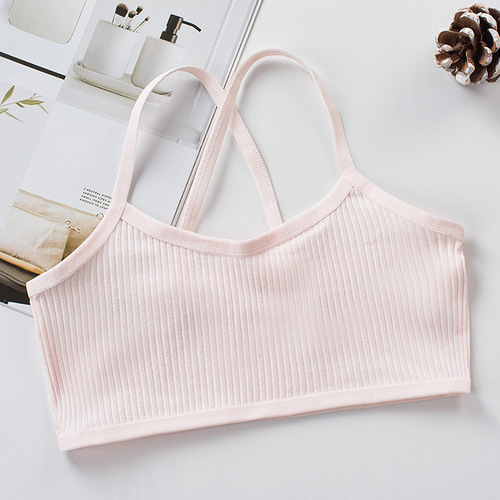 Ladys Underwear, Female Student, Junior High and High School, Girl Strap, Thin European Style Beautiful Backless Bra, Developmental Period Sports Wrap Bra, Manufacturer