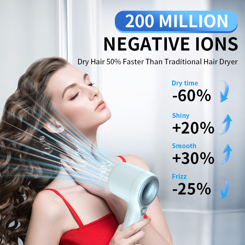Transfronterizo de alta velocidad sin escobillas secador de pelo doméstico secador de pelo especial de iones negativos secador de pelo eléctrico de temperatura constante mayorista image 5