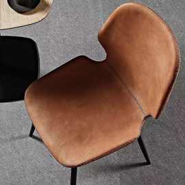 北欧餐椅网红靠背科技布家用书桌椅子化妆椅现代简约餐厅洽谈凳子