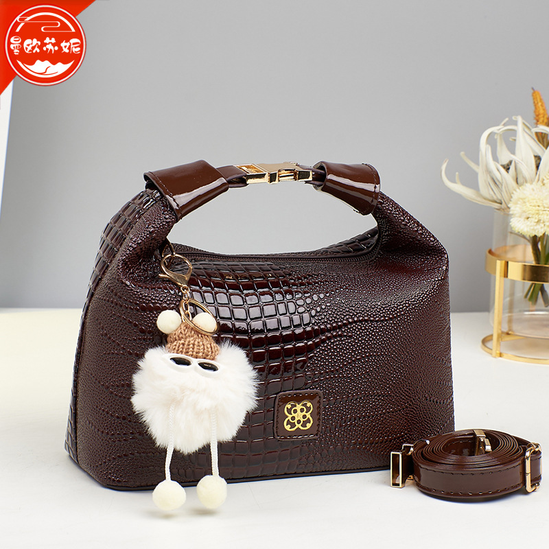 가벼운 럭셔리 틈새 하이 엔드 메신저 백 여성의 새로운 선물 유행 어깨 크로스 바디 백 악어 패턴 작은 가방