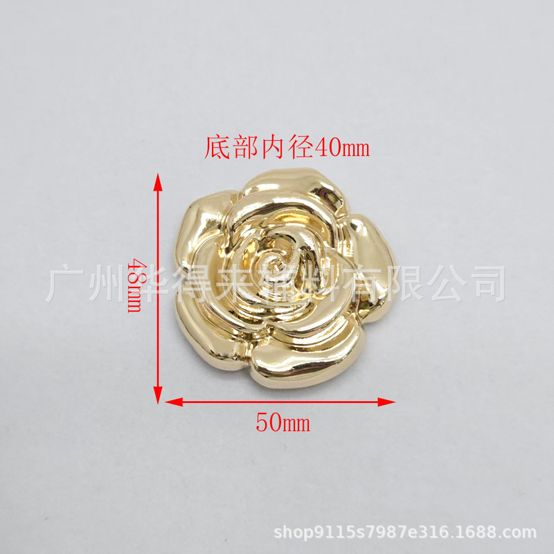 跨境立体花朵比基尼金属配件泳衣丝巾肩带对拉调节扣大衣装饰扣|undefined