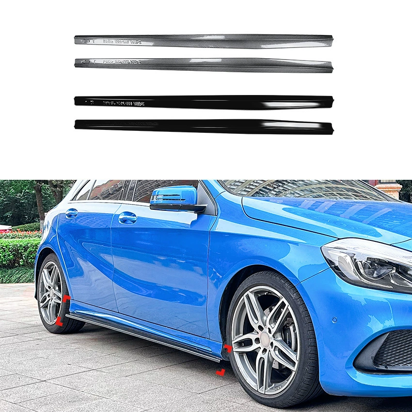 Подходит для Mercedes-Benz A-Class CLA класса W176 C117 AMG 2013-2018 корпусой боковой юбки внешней отделки украшений
