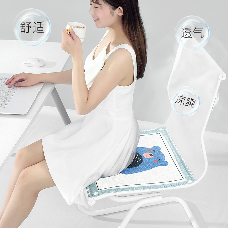 Procesamiento personalizado asiento transpirable de verano alumno de silla de verano asiento asiento de silla de oficina asiento de panty cojín