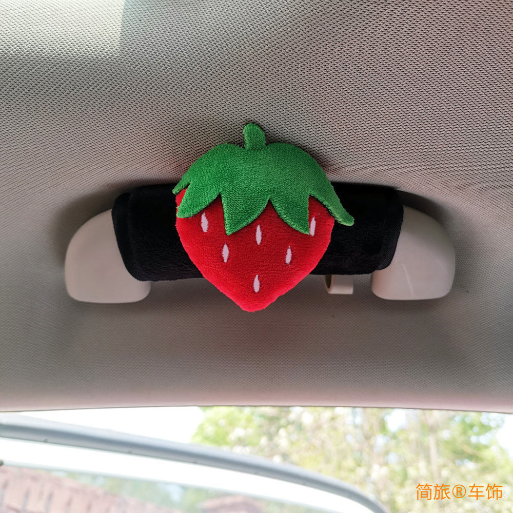 Cute dibujos animados frutas mango de automóvil hombre y mujer universal mango de puerta interior cubierta guante de tracción de techo
