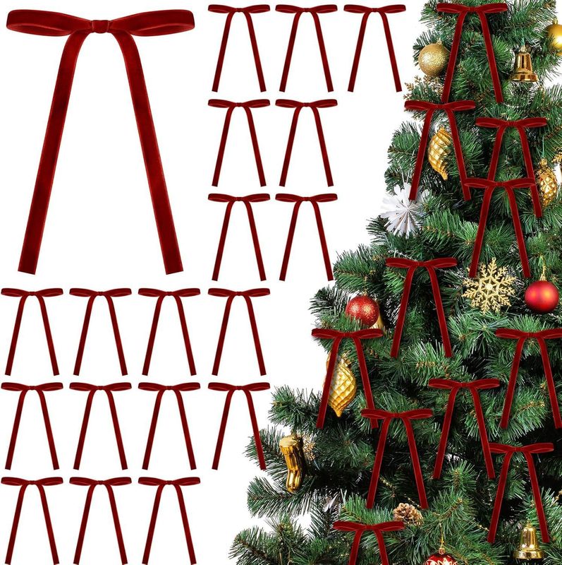 ベルベットリボンリボンクリスマスツリーベルベットクリスマスリボンクリスマスガーランドレースワインレッド|undefined