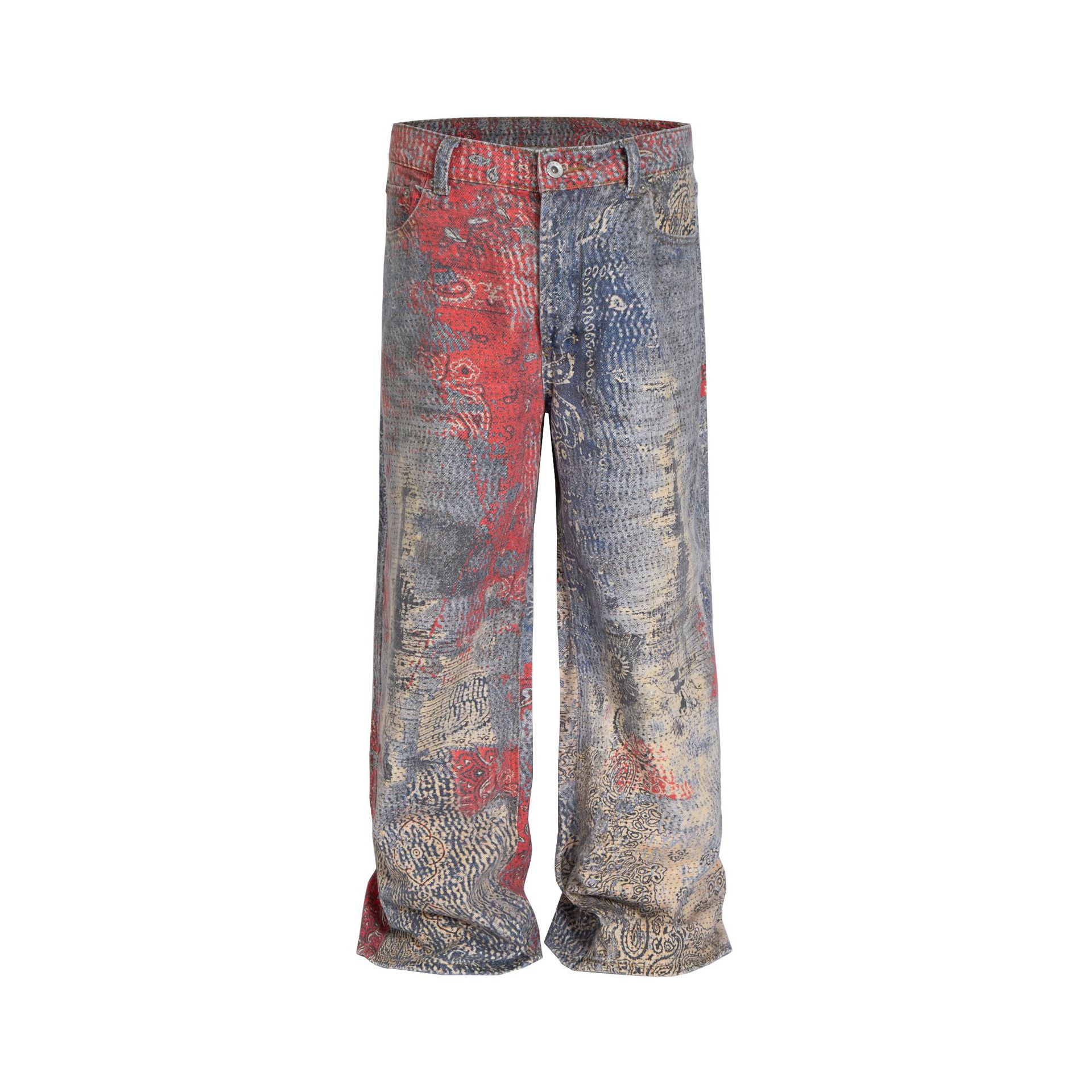 Jeans uomo gamba larga lavaggio effetto 3d vestibilità loose_voghion.com