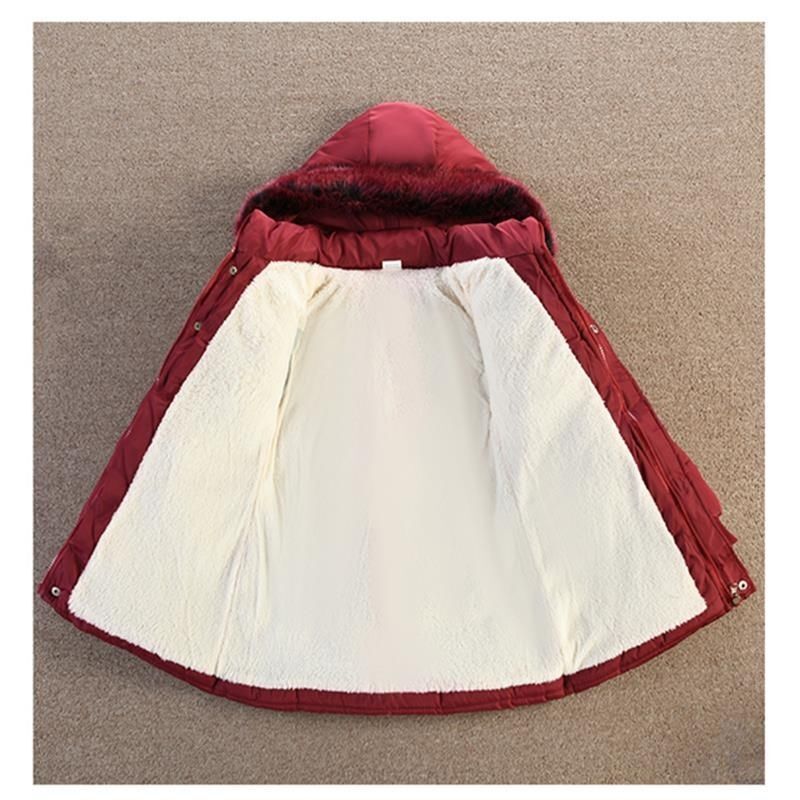 Large Fur Collar Cotton-padded Clothes Women's Bread Clothes Mid-length Winter Thick Cotton-padded Coat Loose Cotton Jacket main image 1