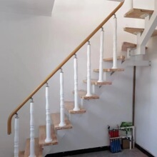 整体楼梯室内别墅旋转钢木loft实木家用复式阁楼公寓跃层二层