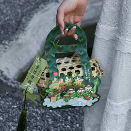 2025新款赛龙舟粽子包装盒端午节礼盒空盒logo手提礼品盒