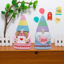 跨境家居爱心情人节小矮人摆件树脂工艺品派对氛围室内桌面装饰品