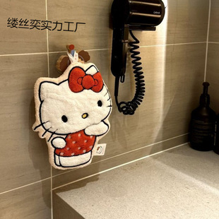 New Hand Towel Hanging Kitchen Bathroom Super Absorbent Double Layer Thickened Soft Cute Towel