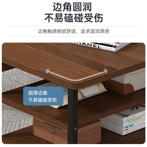 Suitable for coffee table iron simple modern living room small apartment home coffee table Nordic Italian style rectangular simple