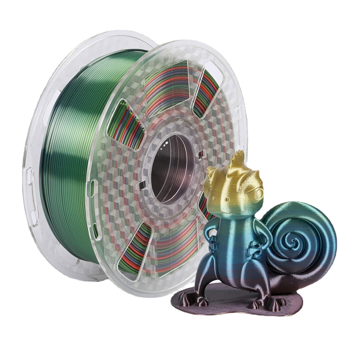 3d打印机耗材 丝绸PLA 1.75mm 彩虹渐变色材料 多色 进口原料 1kg