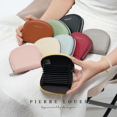 Cross-border large-capacity women's slim wallet fashionable PU multi-card slot pleated wallet document bag Instagram-style women