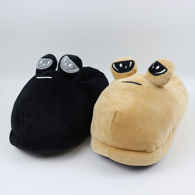 My pet alien plush slippers Siamese cat snail black all-inclusive doll shoes warm performance props