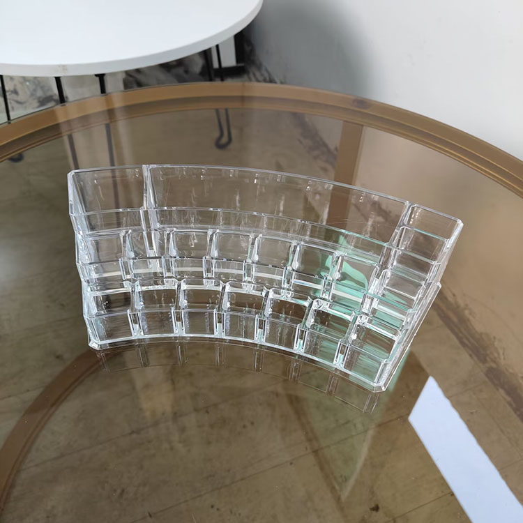19-Compartment Transparent Lipstick Desktop Storage Box, Cosmetics Sample Organizer, Essential Oil Acrylic Display Box Wholesale