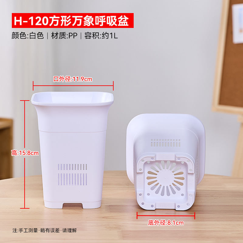 120 square Vientiane breathing basin-white outer diameter 11.9CM