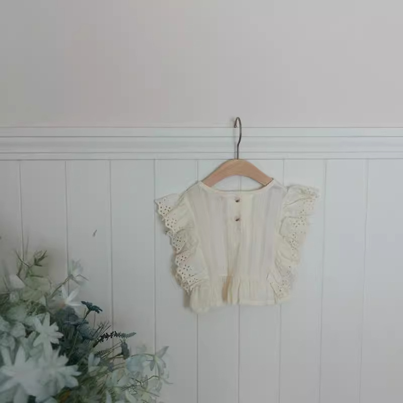 Baby outwear verano ropa de bebé 2025 verano ropa infantil coreana camisa de encaje bebé