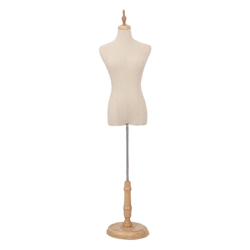 Atrezzo modelo de tienda de ropa de mujer modelo vestido de novia modelo de medio cuerpo de mujer soporte de fondo de madera maciza estilo coreano colgando mano modelo femenino