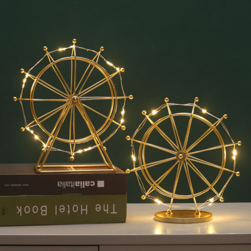 Nordic iron Ferris wheel ornaments creative living room office desktop indoor TV wine cabinet decoration small furnishings