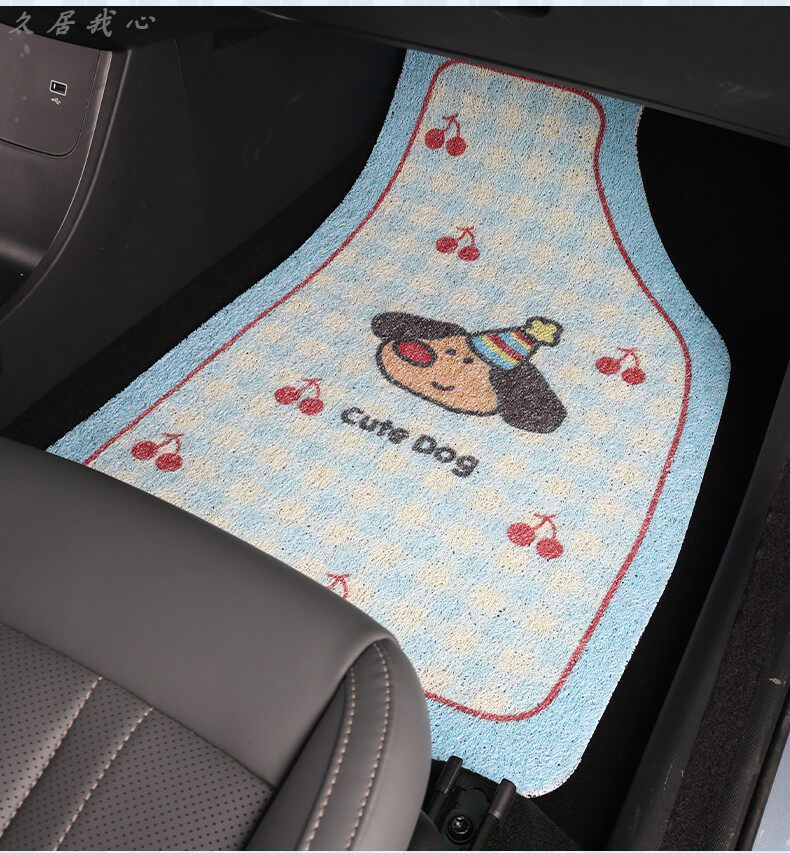 Xingyuan Special Car Floor Mat for Driver's Seat, New Cute Cartoon Silk Loop, Wear-resistant and Dirt-resistant Carpet-style Floor Mat