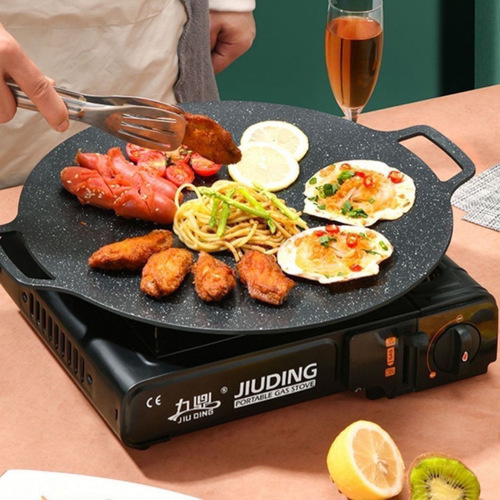 Casting iron pan flat griddle pancake pan iron griddle gas stove household pancake tool buckwheat pancake