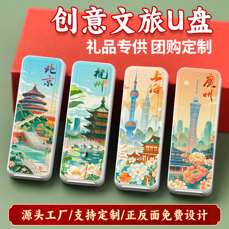 文创u盘国潮博物馆故宫建筑景区企业logo文旅纪念宣传礼品优盘