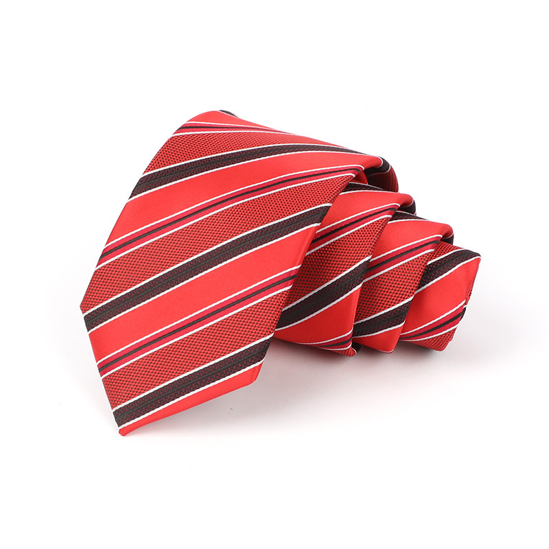 Corbata de hombre jacquard bordado 8CM poliéster seda corbata tejida hombre sentido superior l corbata logo diseño y producción