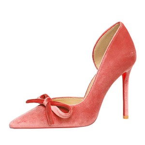 9269-H135 European and American sexy red sole thin heel bow side empty high heels pointed temperament banquet single sho