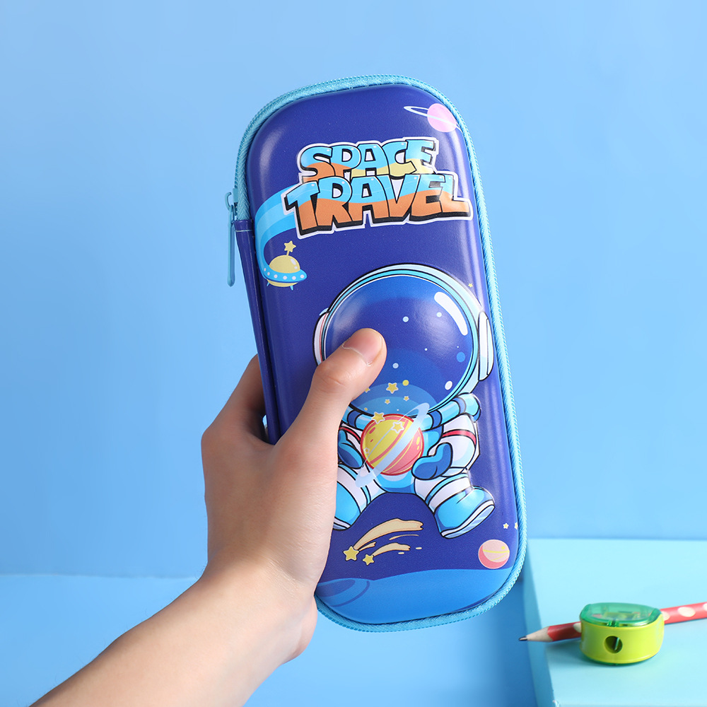 Caja de papelería de dibujos animados, niños lindos, estudiantes, niños y niñas, bolsa de papelería, caja de lápices de gran capacidad, bolsa de lápices tridimensional al por mayor