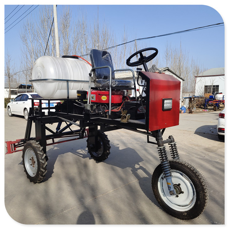 大棚菜地喷药机折叠杆四轮打药车 汽油柴油高架打药机