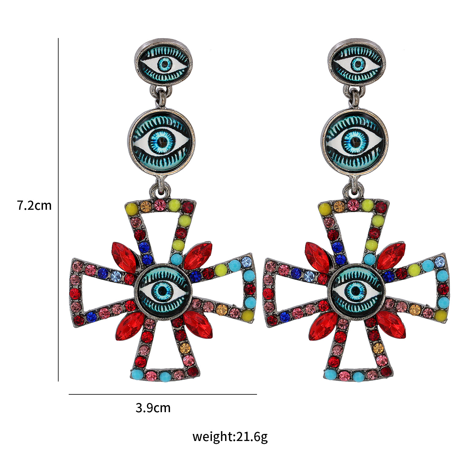 Devil's Eye Fashion Earrings Wholesale display picture 1