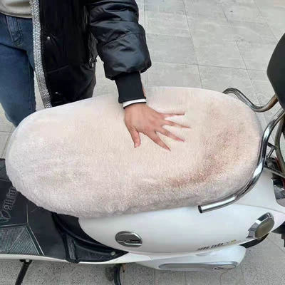 Other Electric Vehicle Accessories: Autumn and Winter Plush Warm - khaki-small-length-45-to-50cm