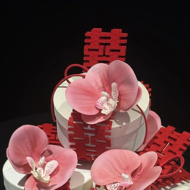 结婚感喜糖盒ins风小清新粉色花卉婚礼订婚喜糖袋子手拎空盒|undefined