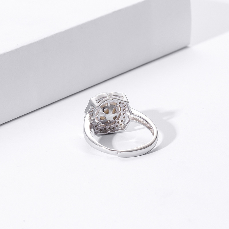 S925 plata esterlina anillo de perlas de agua dulce para las mujeres verano 2023 nueva moda personalizada abierta pulsera de anillo de dedo índice
