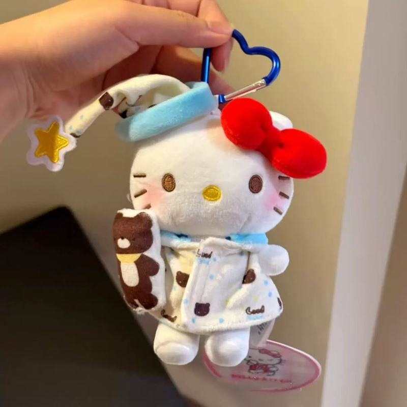 hellokitty包挂件晚安睡衣套装凯蒂猫玩偶卡通公仔钥匙扣包包挂饰|undefined