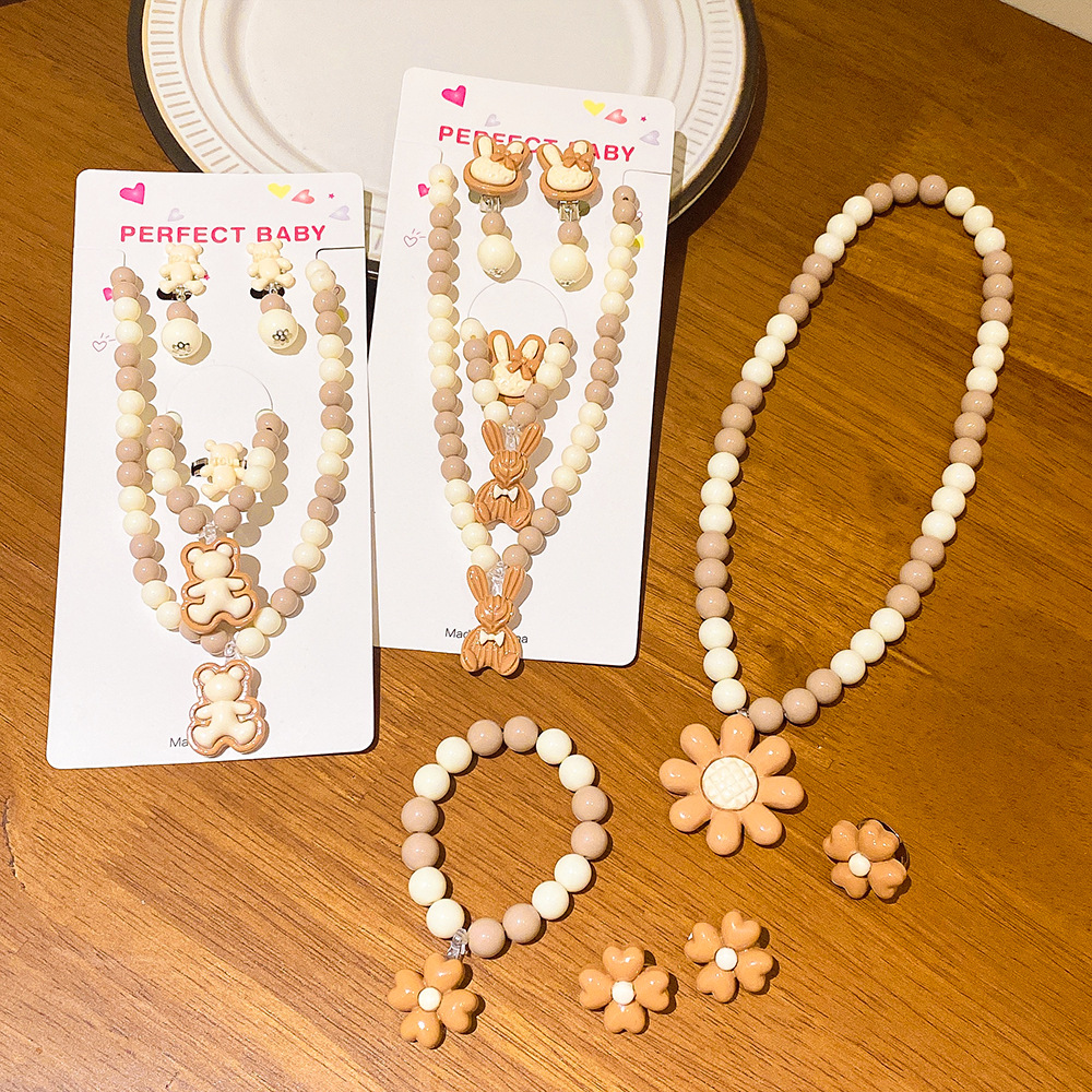 Fashion Cartoon Flower Arylic Resin Handmade Kidu0027S Pendant Necklace