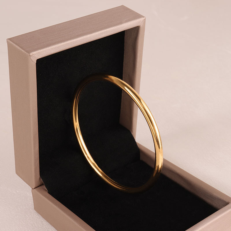 Pulsera de acero de titanio brillante cerrado pulsera de acero inoxidable niñas de alto grado no se desvanece moda simple pulsera del todo-fósforo