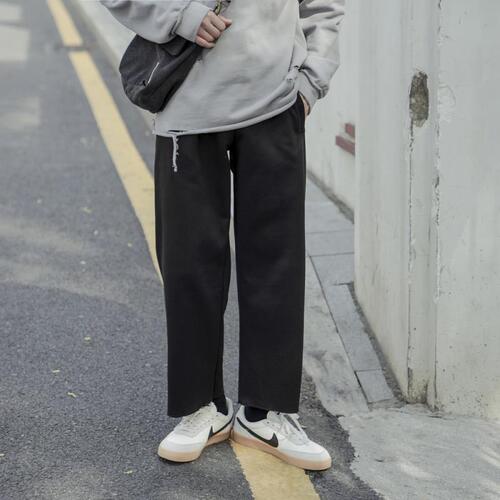 Summer thin work pants for men, casual pants, Korean style, trendy, student straight-leg pants, nine-inch pants, loose and versatile pants for men