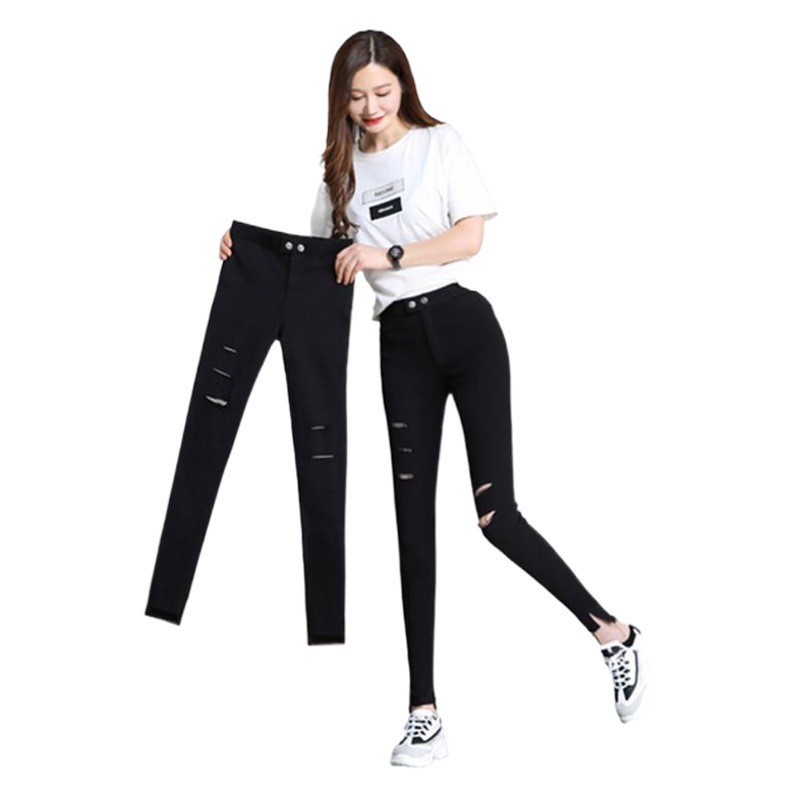 Autumn elastic outer wear leggings fat sister slim feet pants 300kg tight magic pants 8066