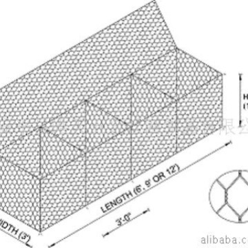 高尔凡防洪网,格宾网 高锌六角防洪石笼网