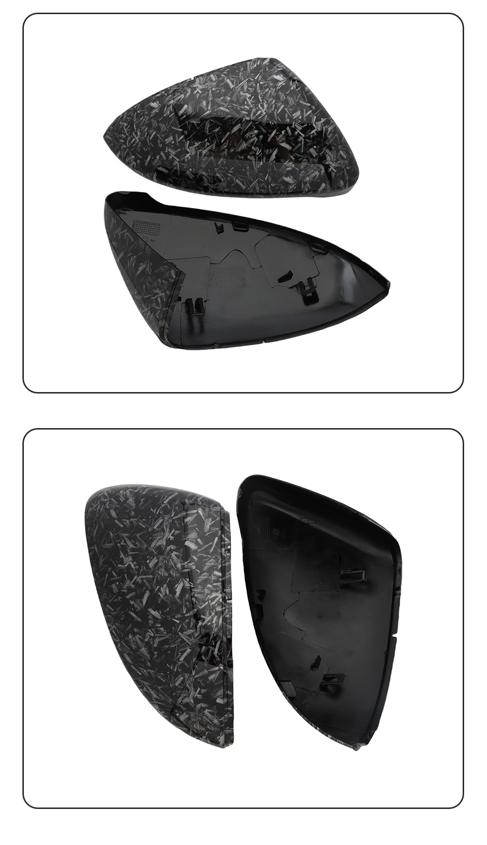 Volkswagen Suitable for Golf 7Km7 Lingdu Rearview Mirror Cover with Carbon Fiber Pattern, Forged Pattern