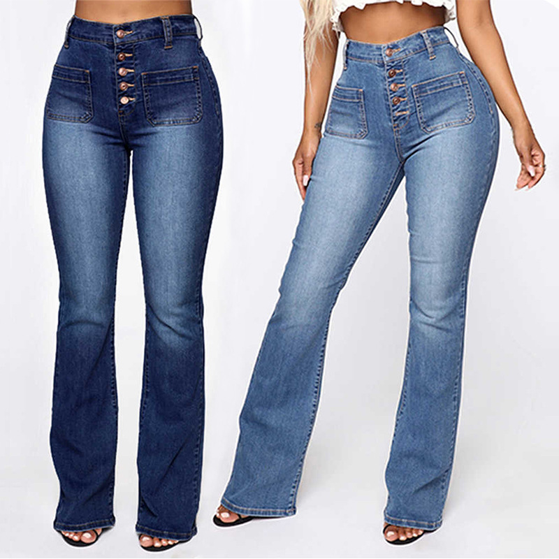 Women's Street Classic Style Solid Color Full Length Washed Jeans display picture 2